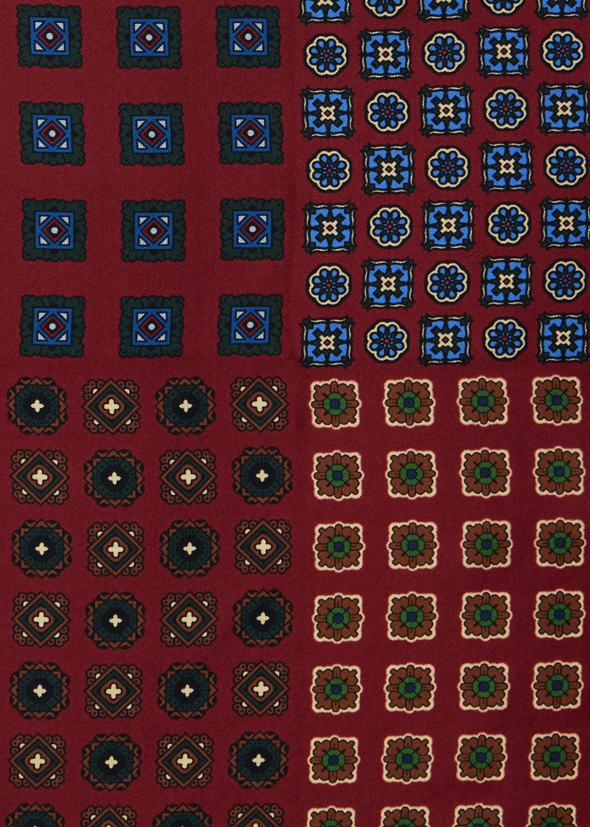 Paul Stuart Hot Sale | Patchwork Foulard Silk Pocket Square