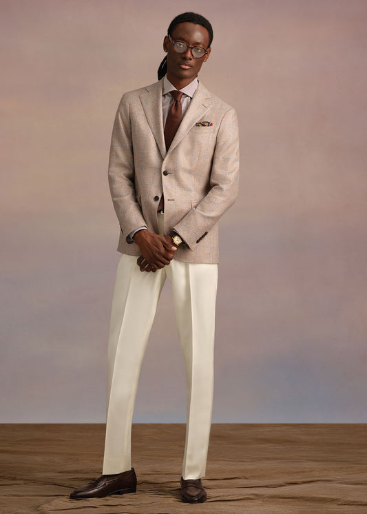 Paul Stuart Essential | Silk Windowpane Summer Jacket
