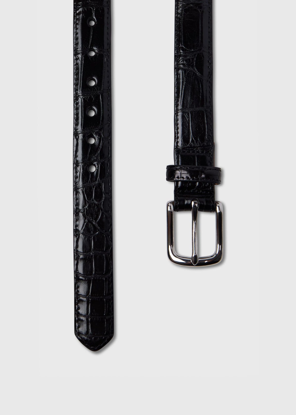 Paul Stuart Special Offer | American Alligator Belt with Nickel Buckle