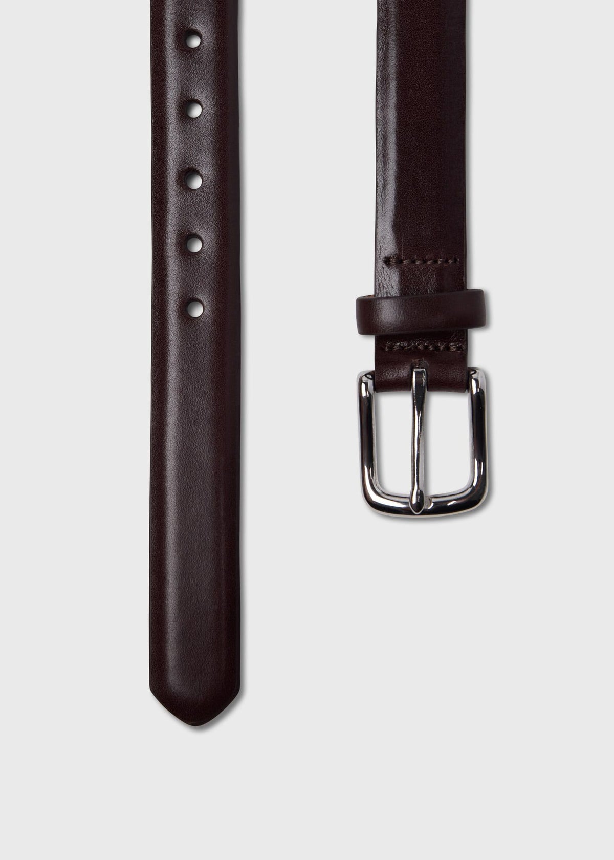 Paul Stuart Deals | Narrow Calfskin Belt with Nickel Buckle