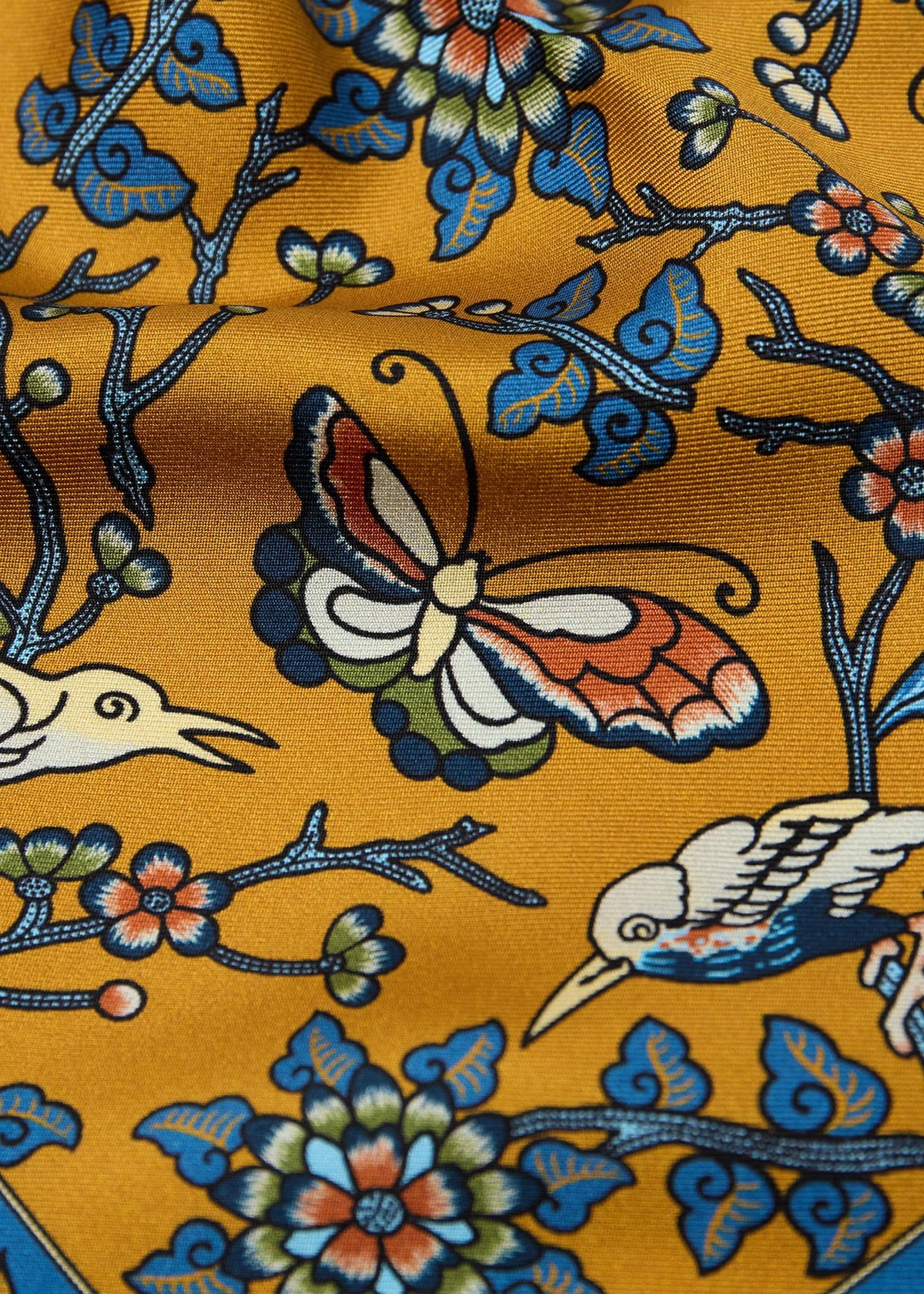 Paul Stuart Trusted | Floral Bird Silk Pocket Square