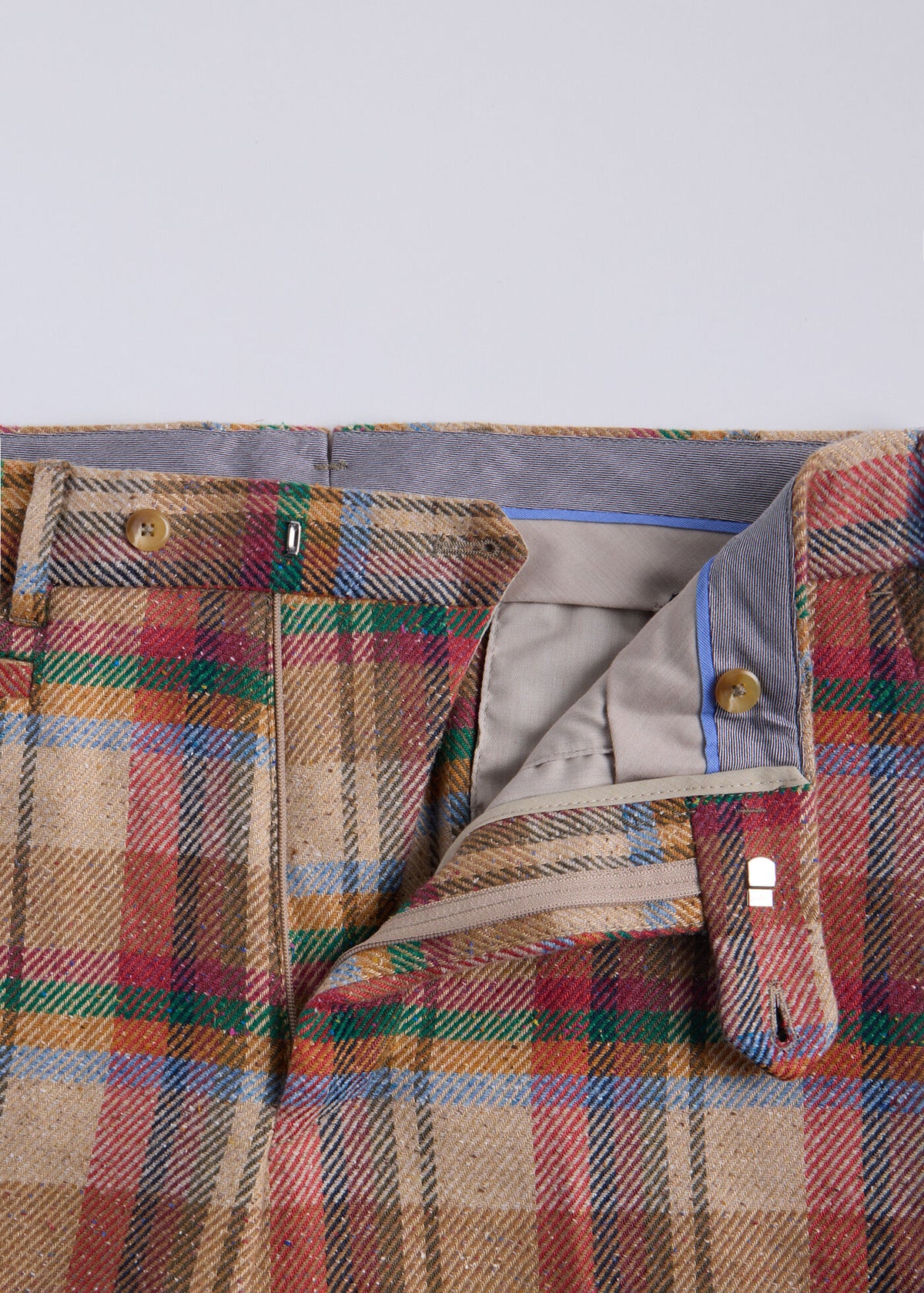 Paul Stuart Signature | Linen Plaid Dress Trouser