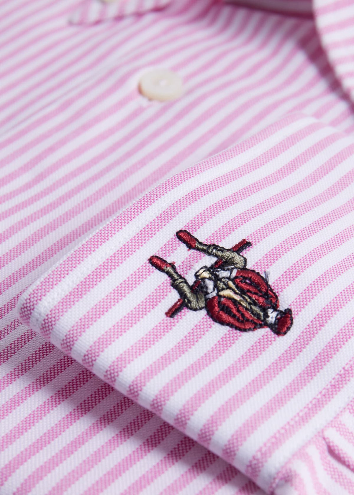 Paul Stuart Exclusive | Striped Oxford Logo Sport Shirt
