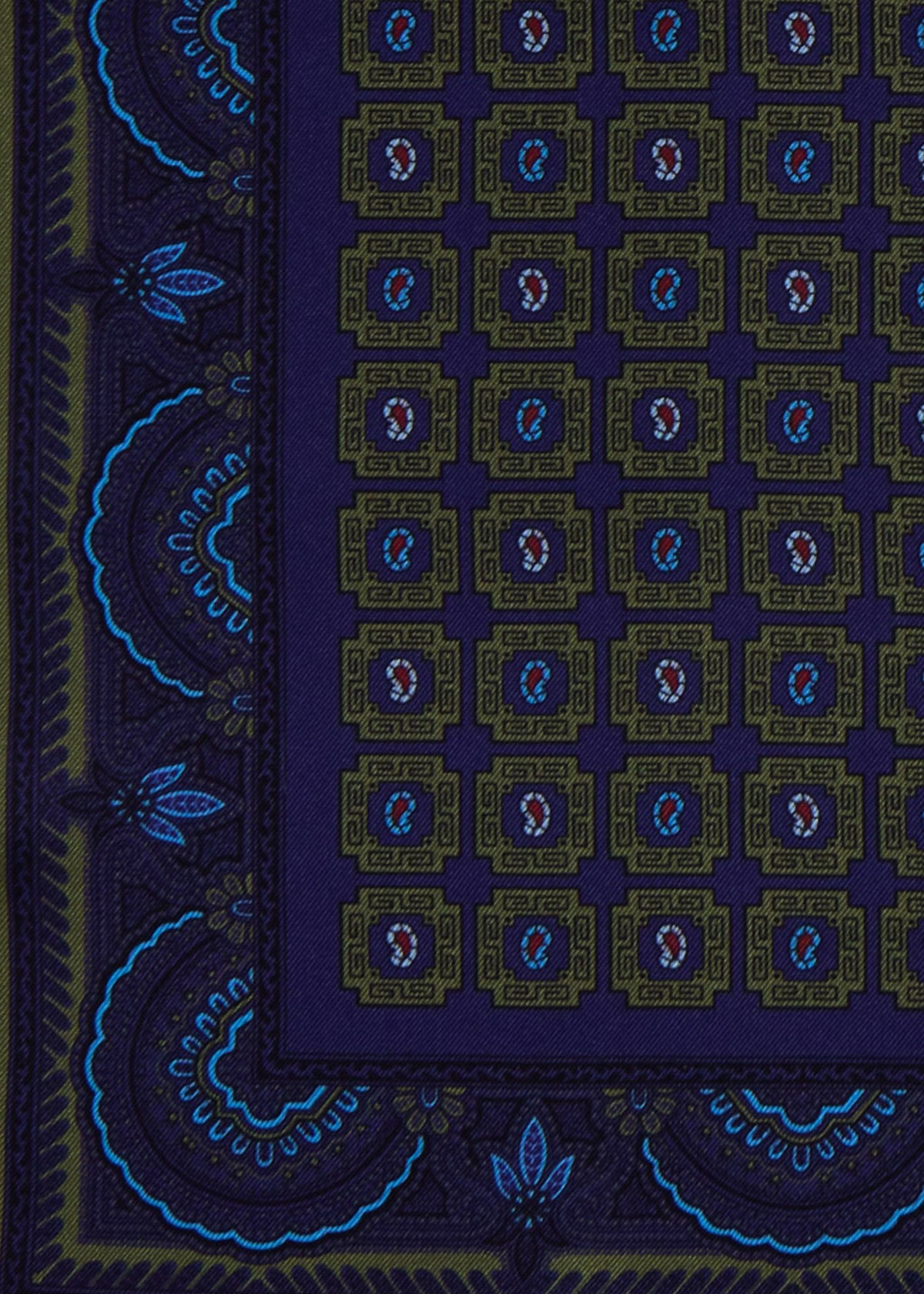 Paul Stuart Special Offer | Printed Silk Medallion Pocket Square