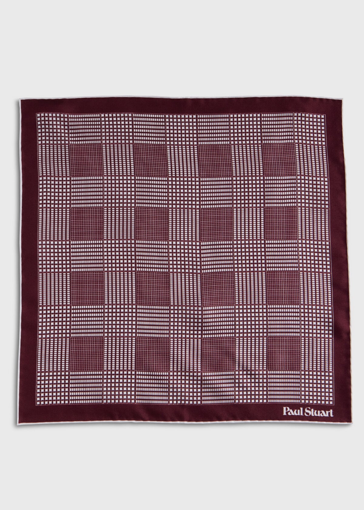 Paul Stuart Popular | Glen Plaid Silk Pocket Square