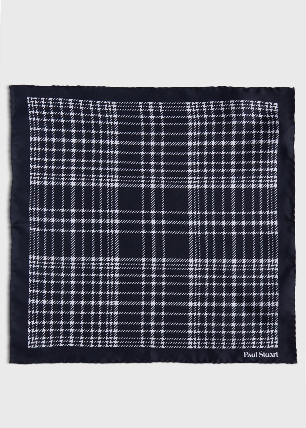 Paul Stuart Quality | Printed Silk Plaid Pocket Square