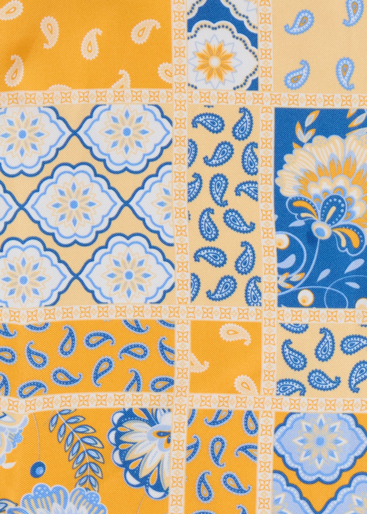 Paul Stuart Signature | Printed Silk Patchwork Pocket Square