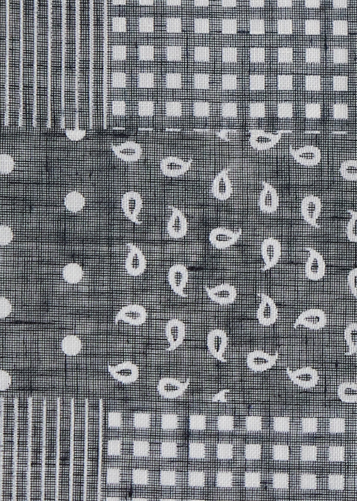 Paul Stuart Discount | Linen Tonal Patchwork Pocket Square