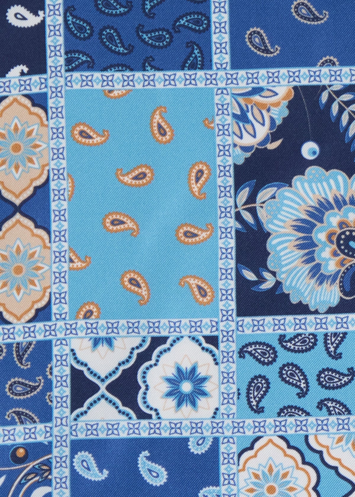 Paul Stuart Trending | Printed Silk Patchwork Pocket Square