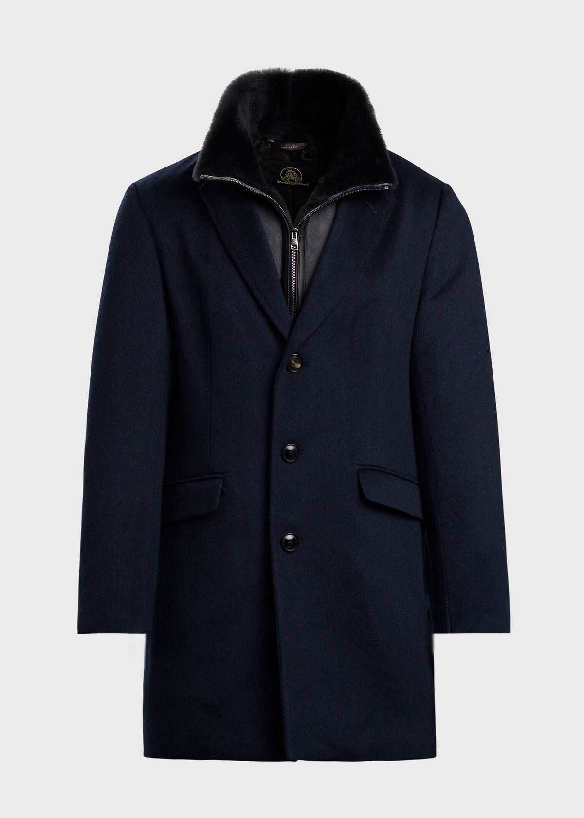 Paul Stuart Smart Buy | Wool Coat with Shearling Gilet