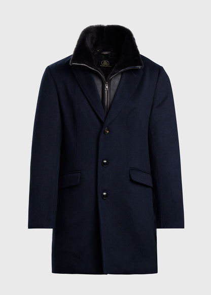 Paul Stuart Smart Buy | Wool Coat with Shearling Gilet