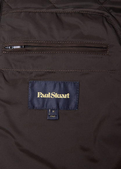 Paul Stuart Best Price | Wool Check Quilted Vest