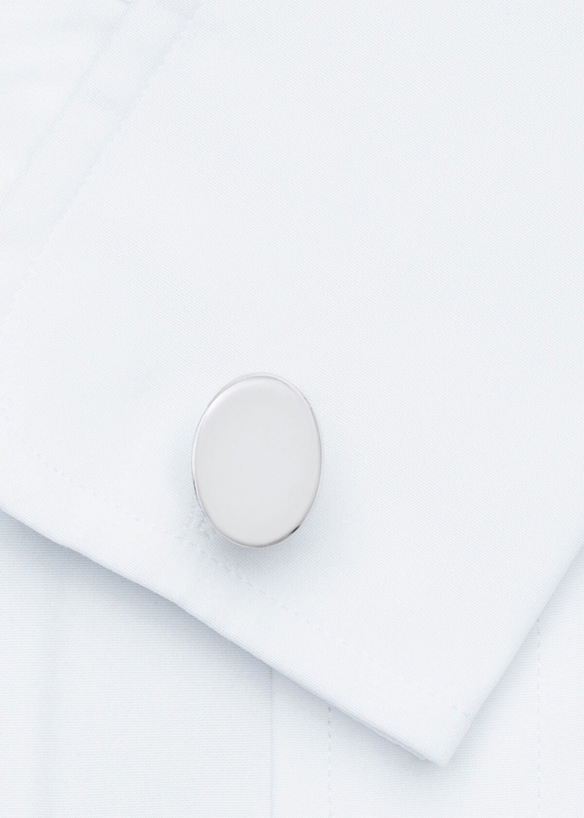 Paul Stuart Best Price | Sterling Silver Polished Oval Cufflinks