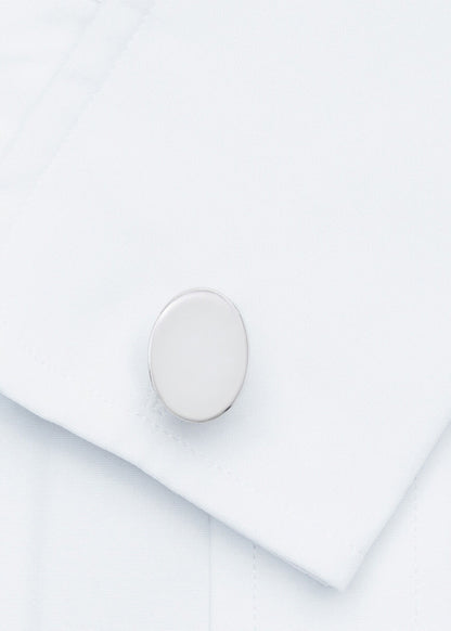 Paul Stuart Best Price | Sterling Silver Polished Oval Cufflinks