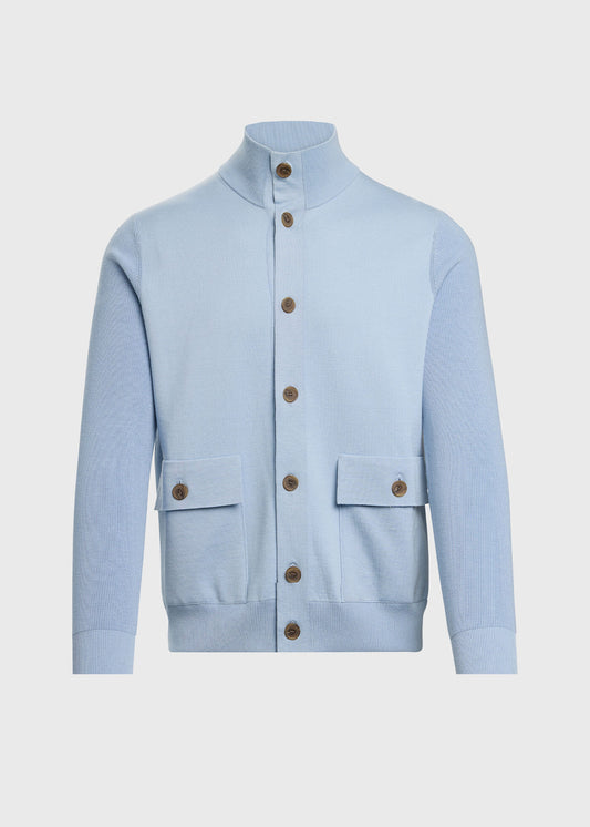 Paul Stuart Featured | Silk & Cotton Blouson Cardigan