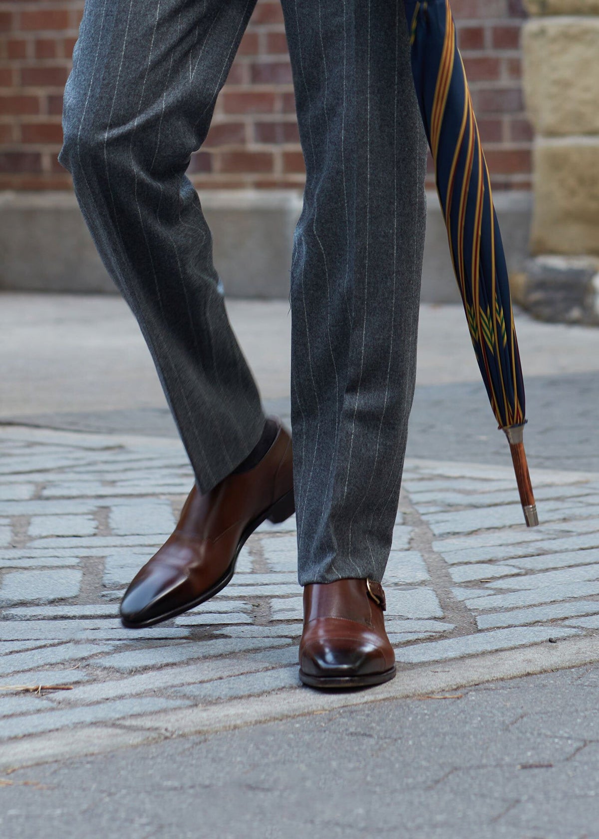 Paul Stuart Classic | Giordano Leather Monk Strap