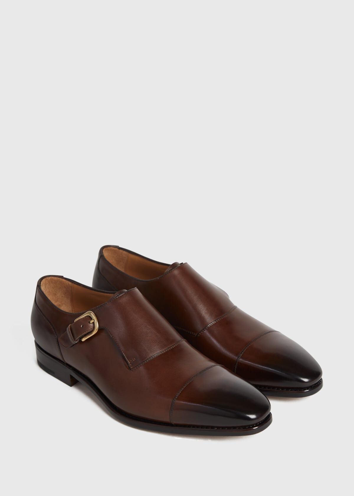 Paul Stuart Classic | Giordano Leather Monk Strap