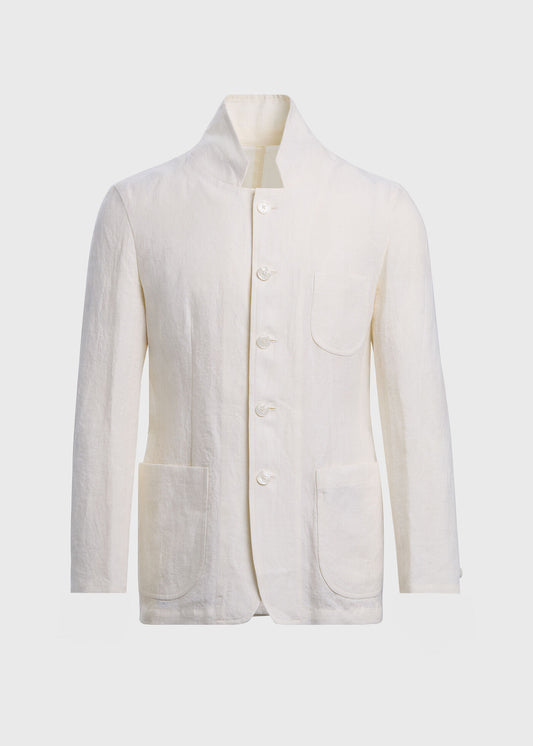 Paul Stuart Everyday | Linen Stand Collar Jacket