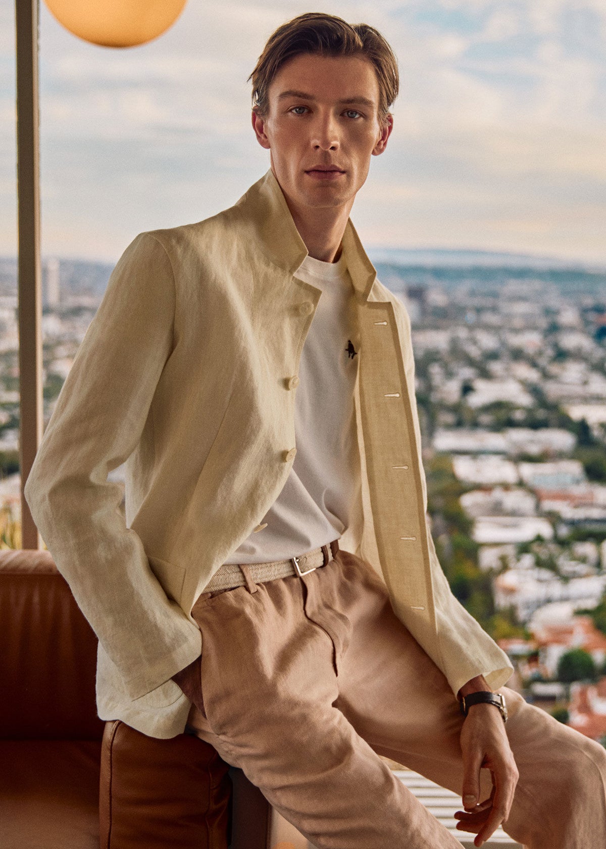 Paul Stuart Everyday | Linen Stand Collar Jacket
