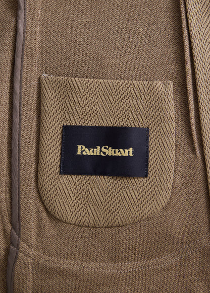 Paul Stuart Latest | Stand Collar Herringbone Knit Jacket