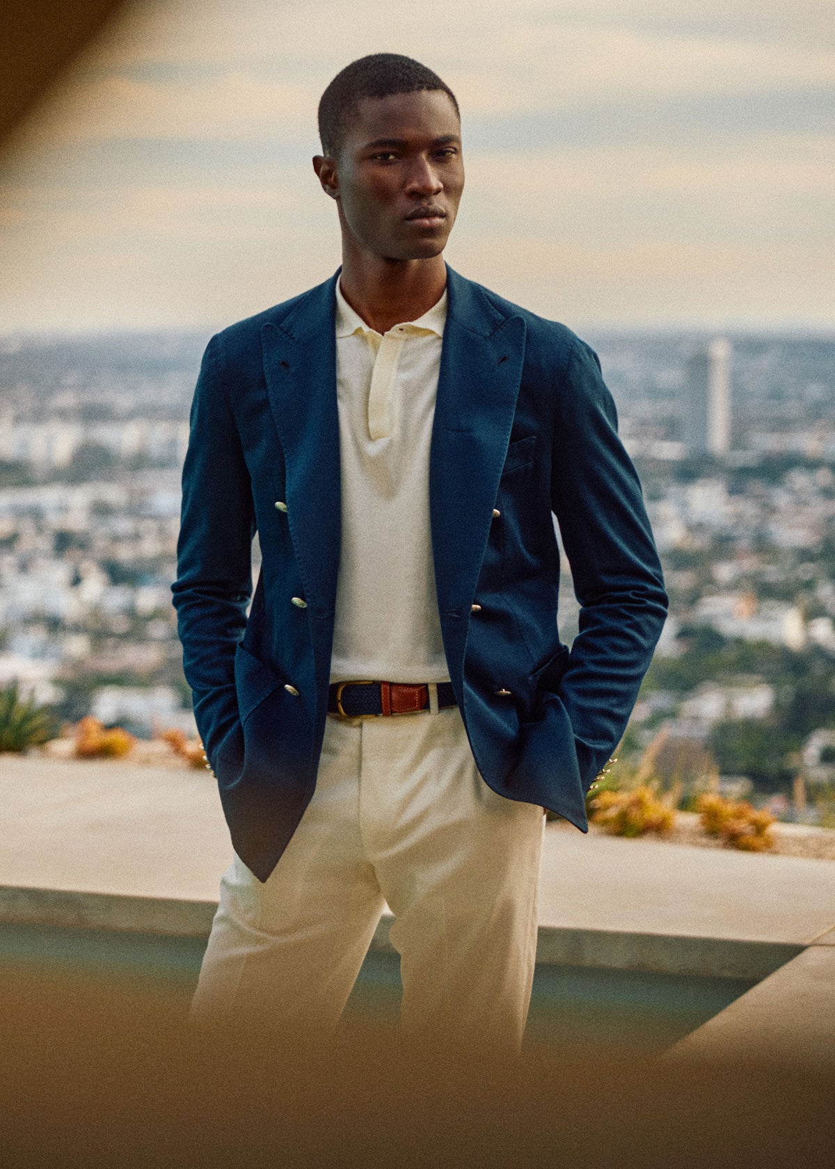 Paul Stuart Discount | Lightweight Double Breasted Blazer