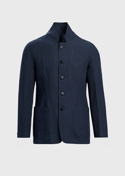 Paul Stuart Hot Sale | Linen Stand Collar Jacket