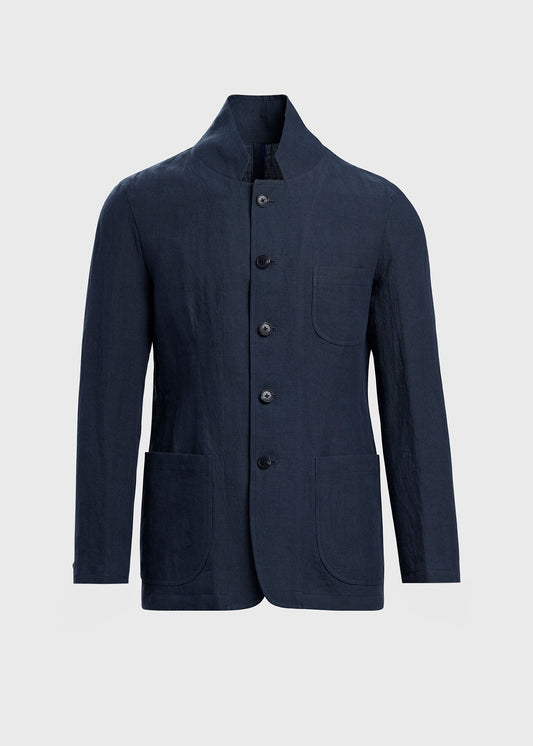 Paul Stuart Hot Sale | Linen Stand Collar Jacket