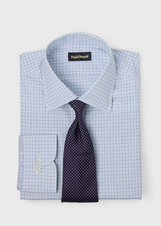 Paul Stuart Premium | Tattersall Spread Collar Dress Shirt