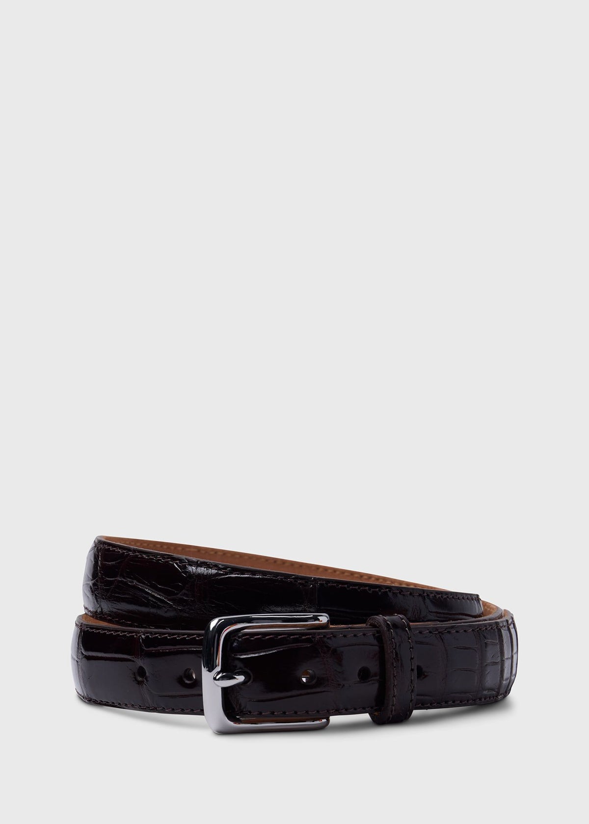 Paul Stuart Smart Buy | American Alligator Belt with Nickel Buckle
