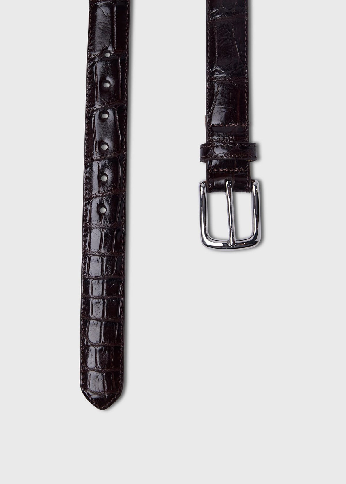 Paul Stuart Smart Buy | American Alligator Belt with Nickel Buckle