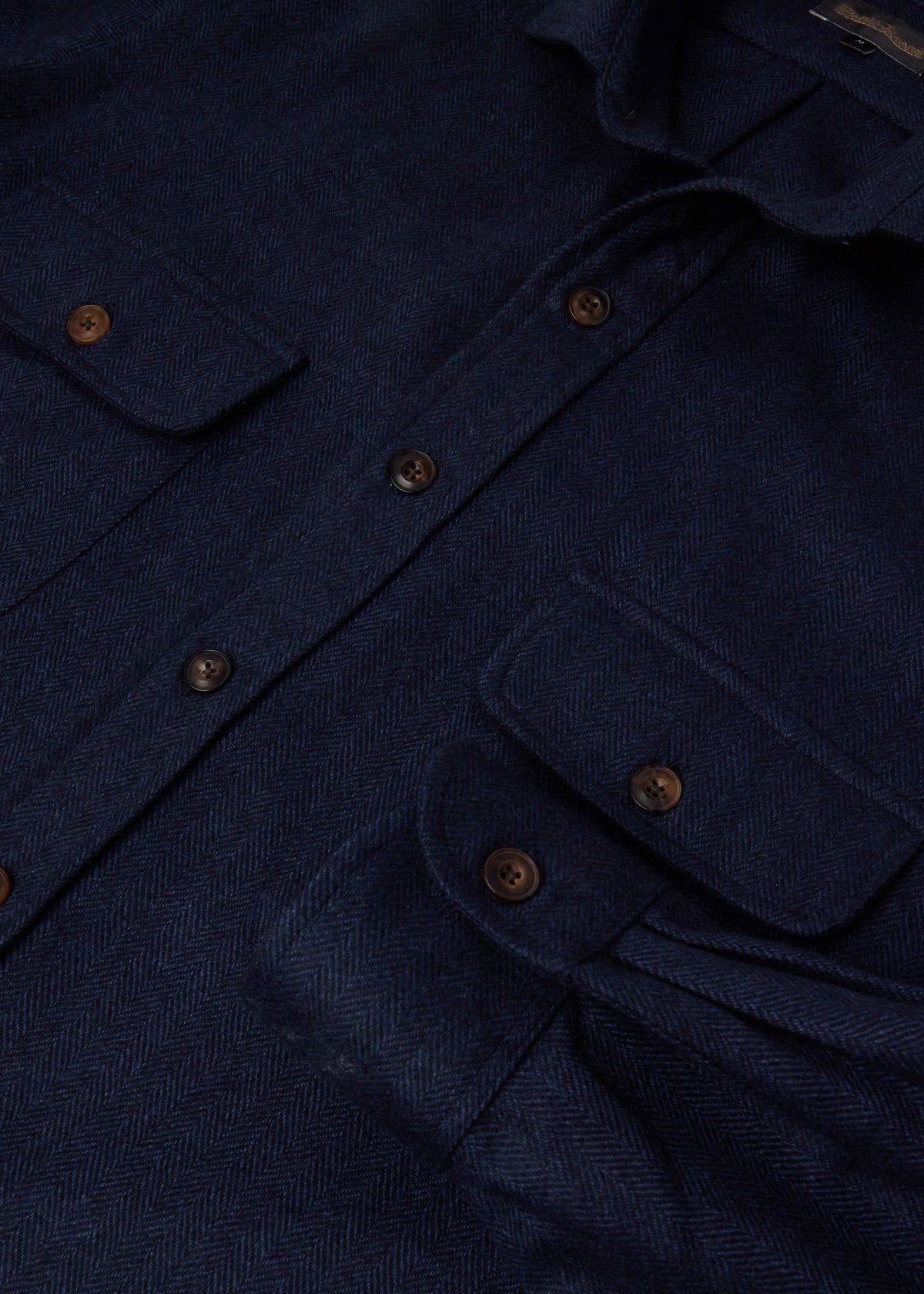 Paul Stuart Discount | Herringbone Cashmere Overshirt