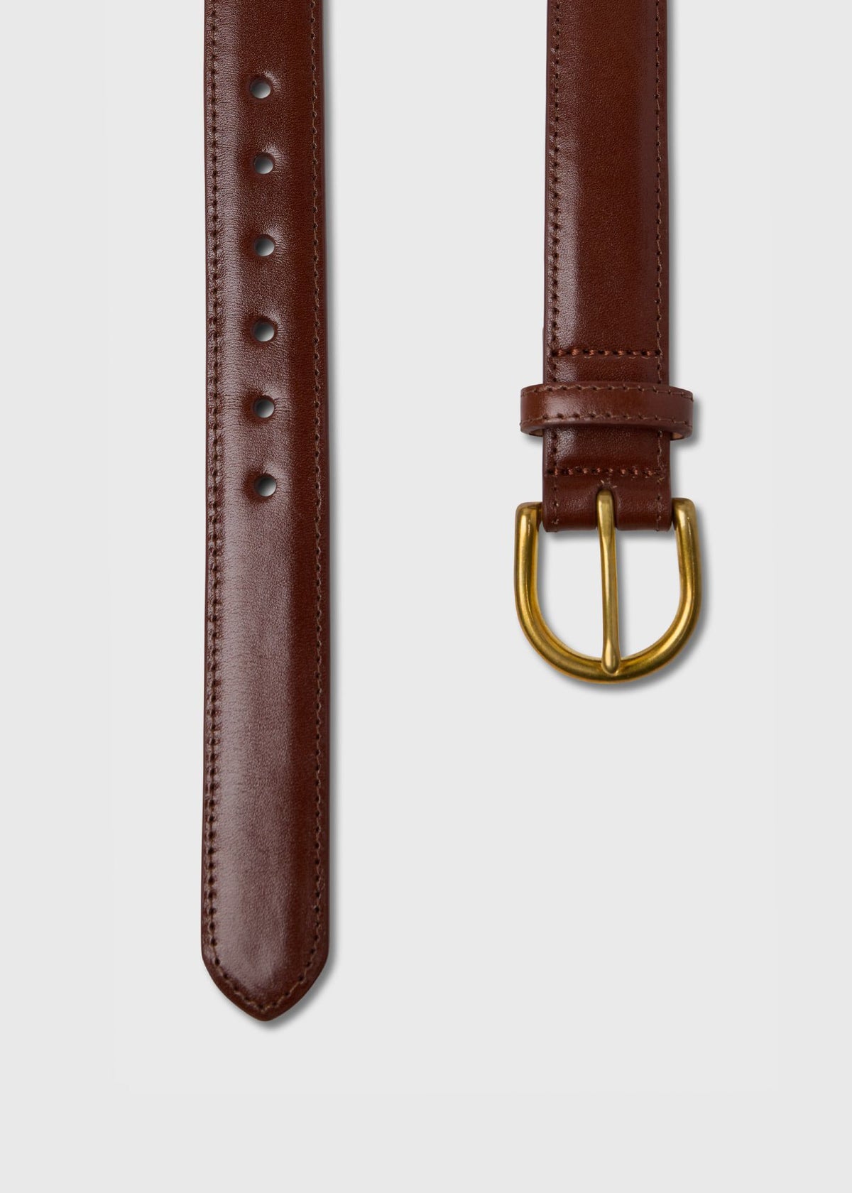 Paul Stuart New | Calfskin Belt with Brass Buckle