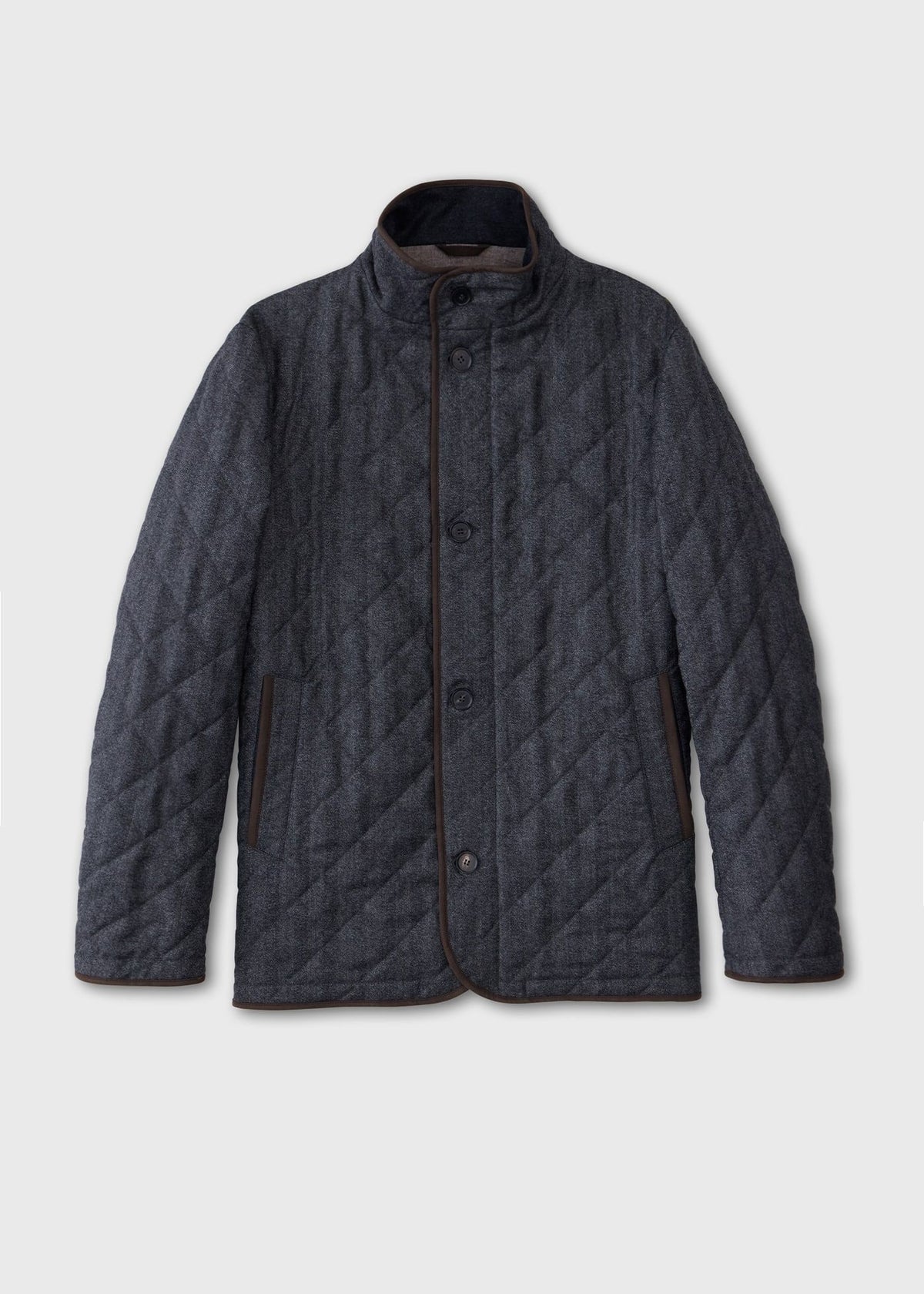 Paul Stuart Trusted | Wool Herringbone Quilted Jacket