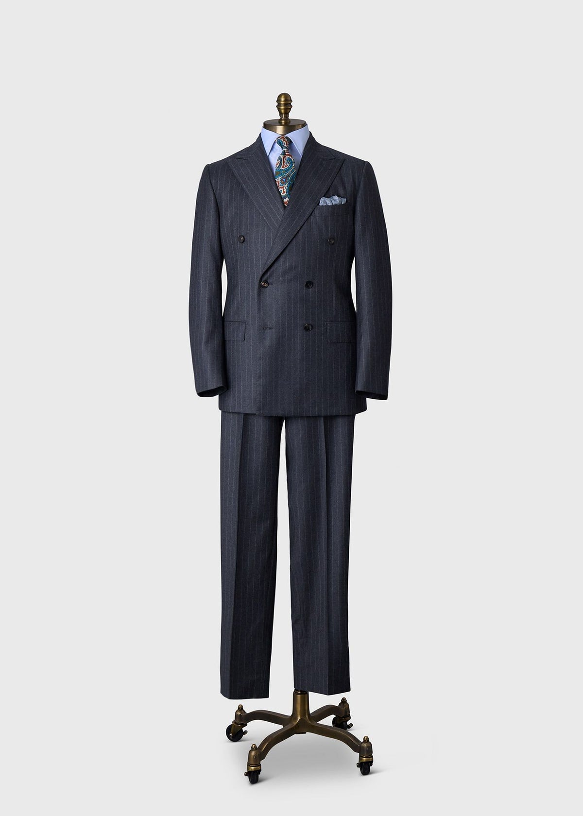 Paul Stuart Latest | Double-Breasted Chalk Stripe Suit