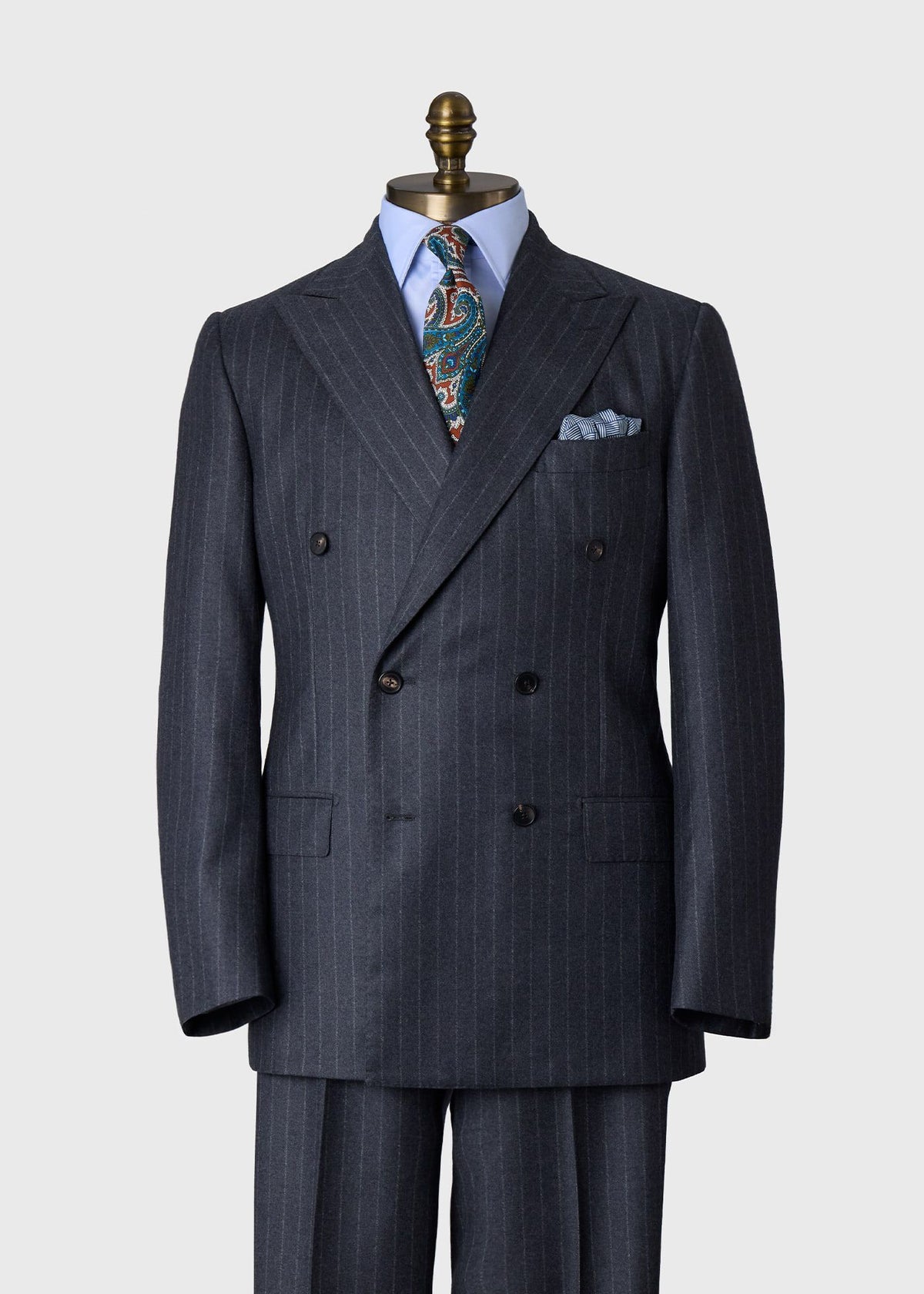 Paul Stuart Latest | Double-Breasted Chalk Stripe Suit