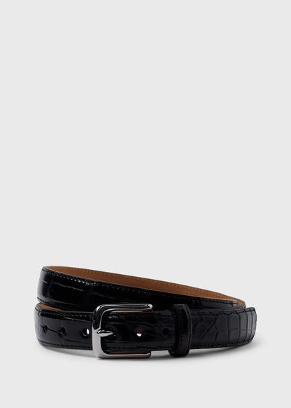 Paul Stuart Special Offer | American Alligator Belt with Nickel Buckle