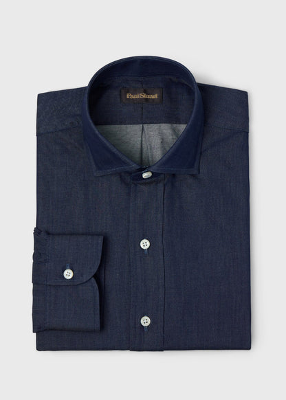 Paul Stuart Great Value | Denim Spread Collar Shirt