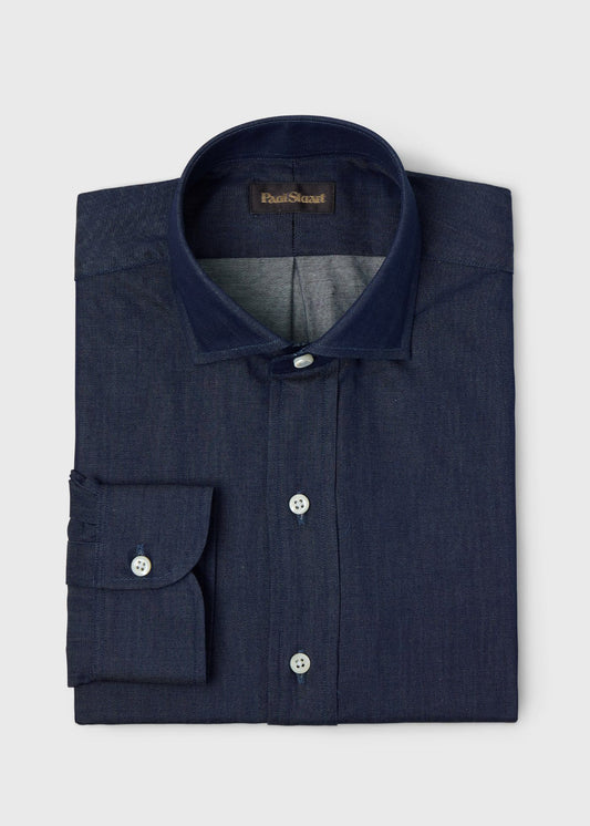 Paul Stuart Great Value | Denim Spread Collar Shirt