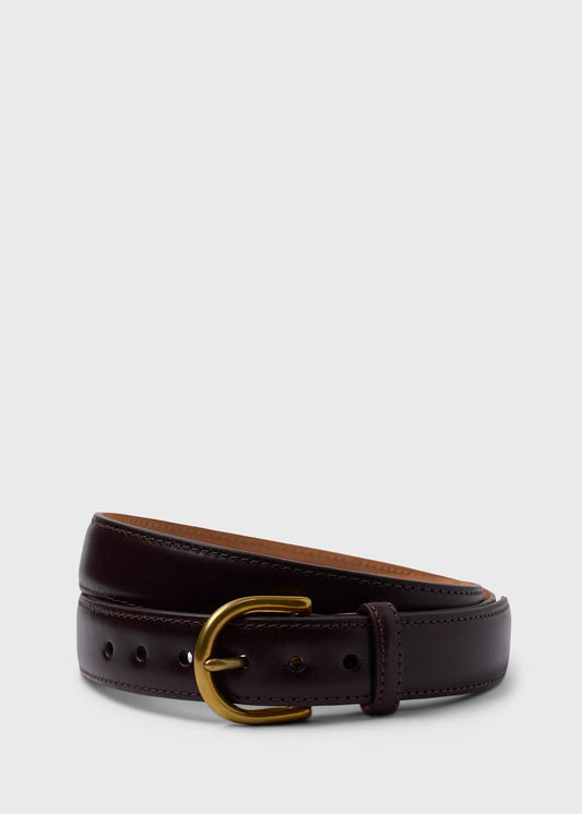 Paul Stuart Classic | Calfskin Belt with Brass Buckle