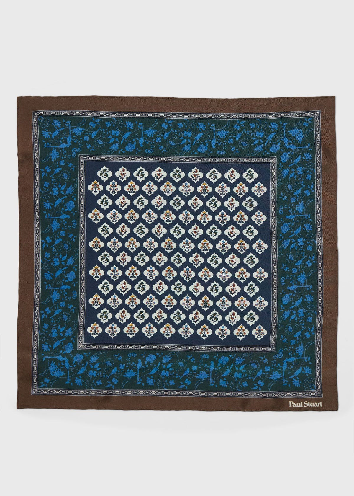 Paul Stuart Featured | Floral Medallion Silk Pocket Square