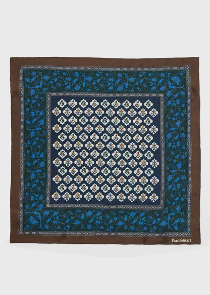 Paul Stuart Featured | Floral Medallion Silk Pocket Square