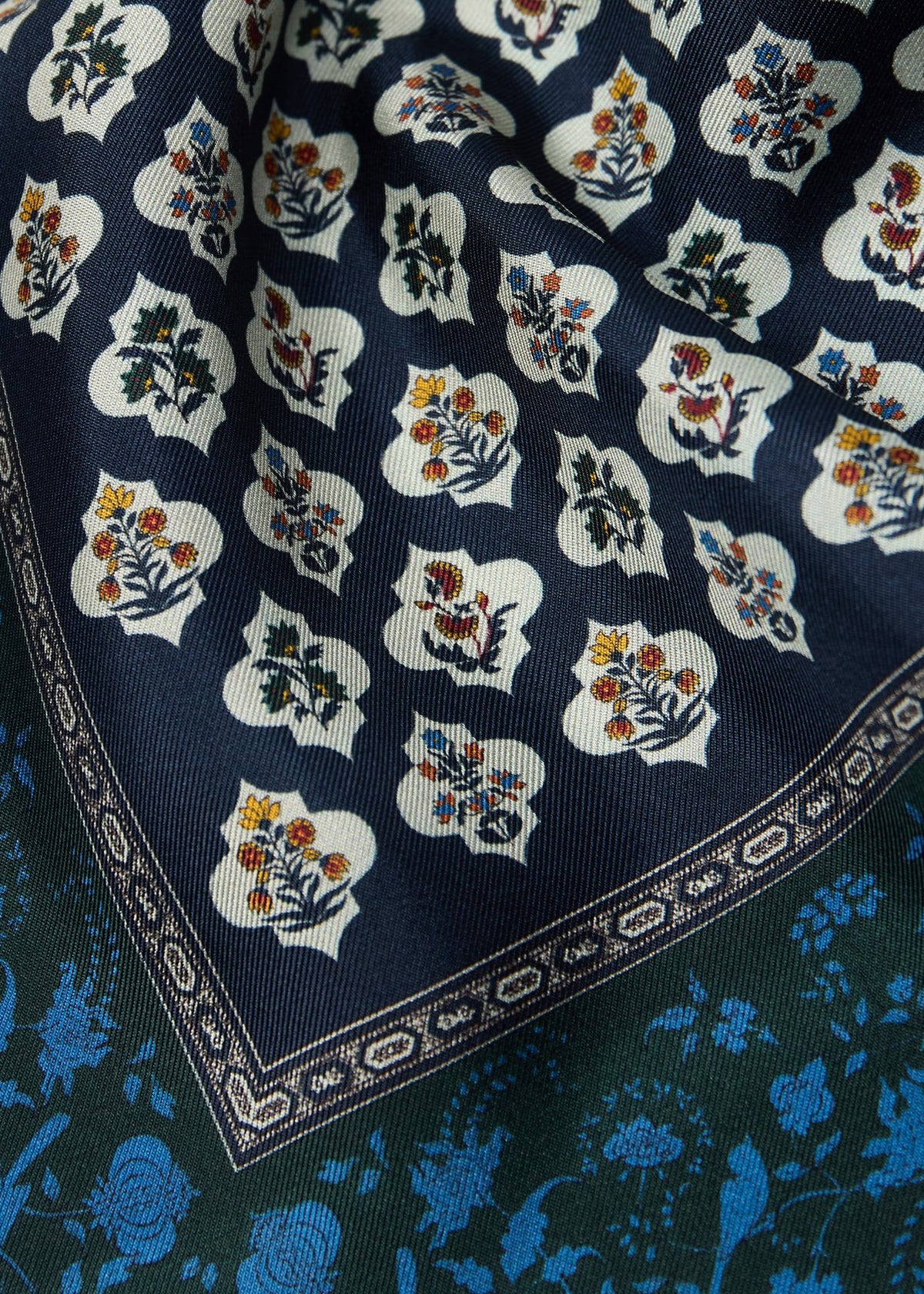 Paul Stuart Featured | Floral Medallion Silk Pocket Square