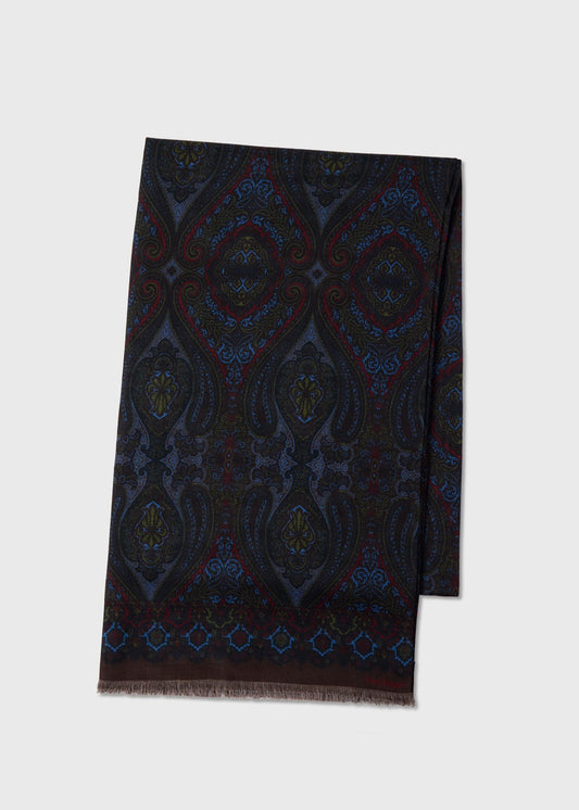 Paul Stuart Sale | Wool Silk Paisley Scarf