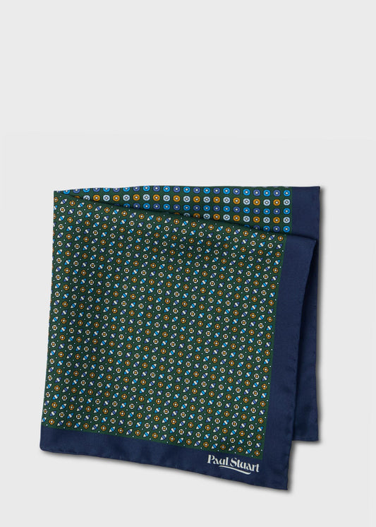 Paul Stuart Trending | Patchwork Micro Foulard Silk Pocket Square