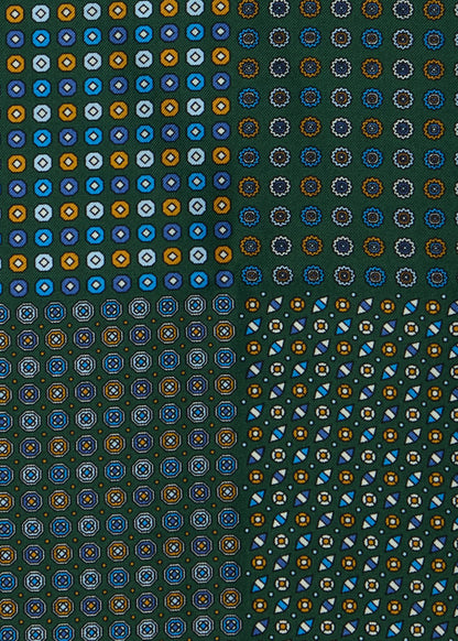 Paul Stuart Trending | Patchwork Micro Foulard Silk Pocket Square