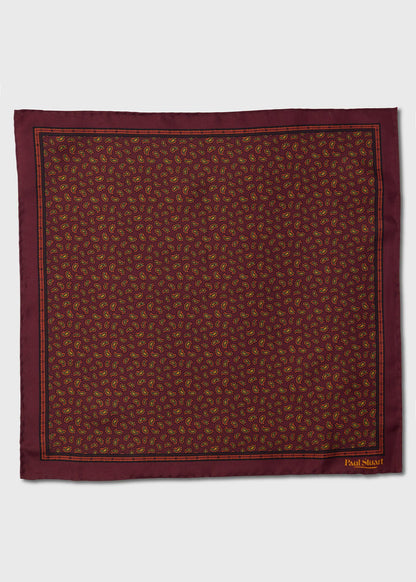 Paul Stuart Customer Favorite | Micro Paisley Silk Pocket Square