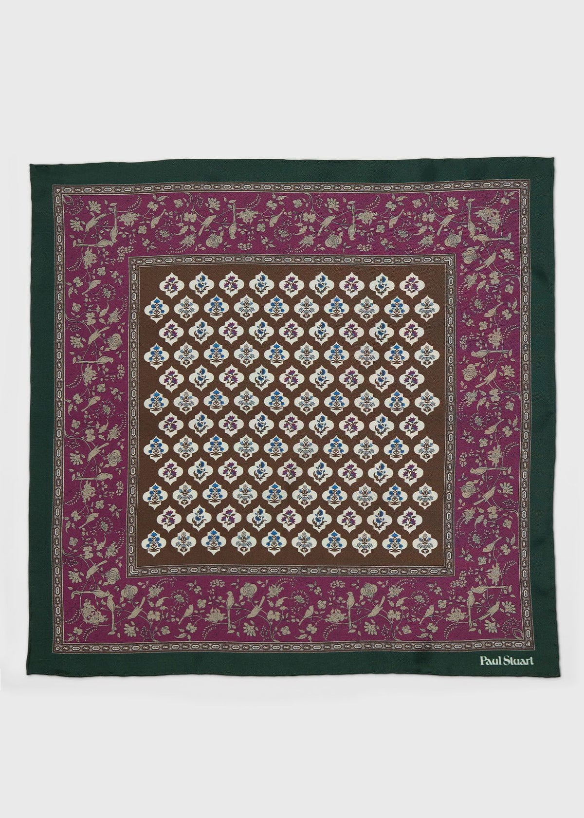 Paul Stuart Deals | Floral Medallion Silk Pocket Square