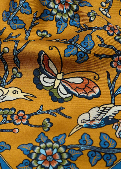 Paul Stuart Trusted | Floral Bird Silk Pocket Square