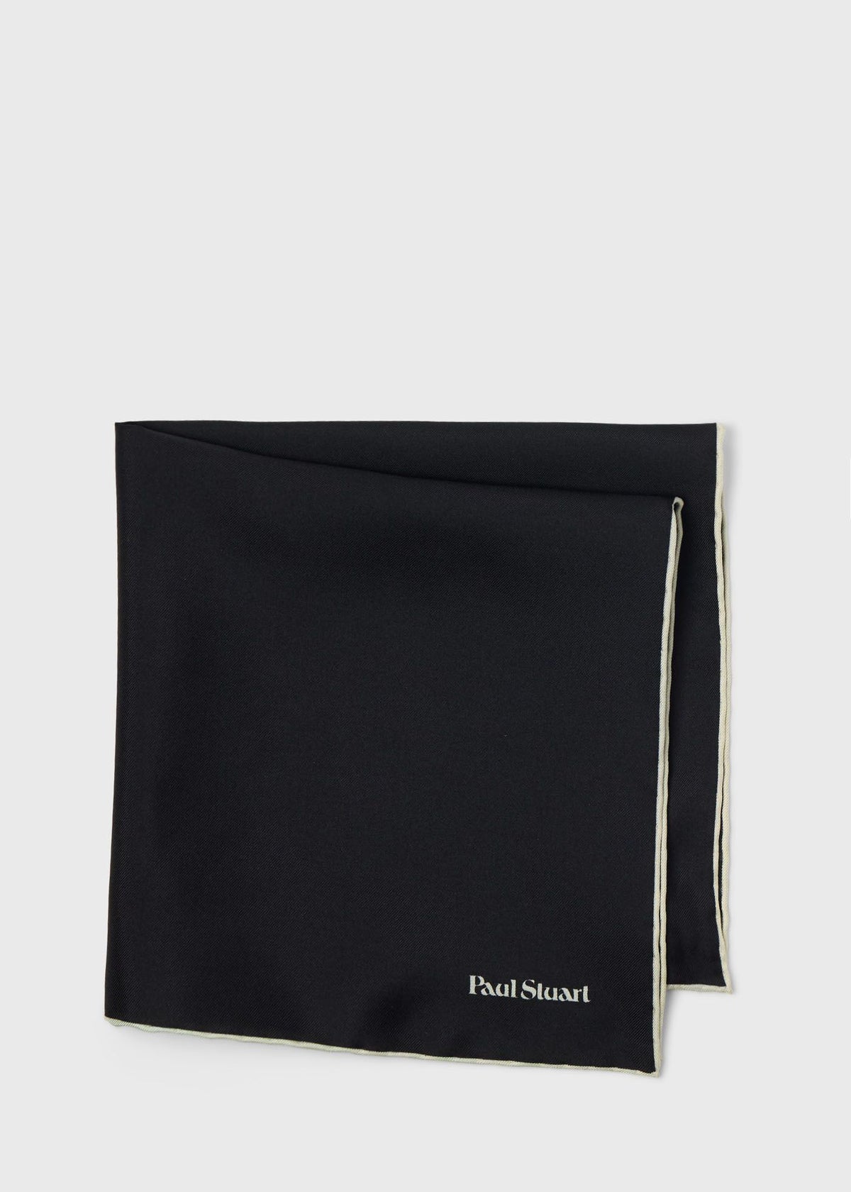 Paul Stuart Trusted | Contrast Border Silk Pocket Square
