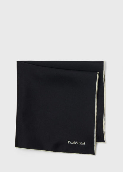Paul Stuart Trusted | Contrast Border Silk Pocket Square